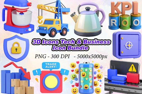3D Icons Tech Business: Bringing Innovation to Your Creative Projects