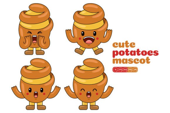 Cute Potatoes Mascot Vector Pack 04