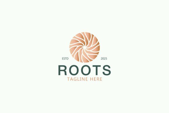 Elevate Your Brand with Abstract Roots Logo on Circle Shape