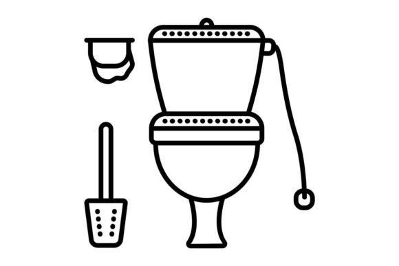 Why the WC Toilet, Paper, Brush Vector Illustration Is a Must-Have for Modern Hygiene-Focused Design